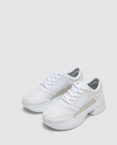białe buty sportowe na grubszej podeszwie - Zara 